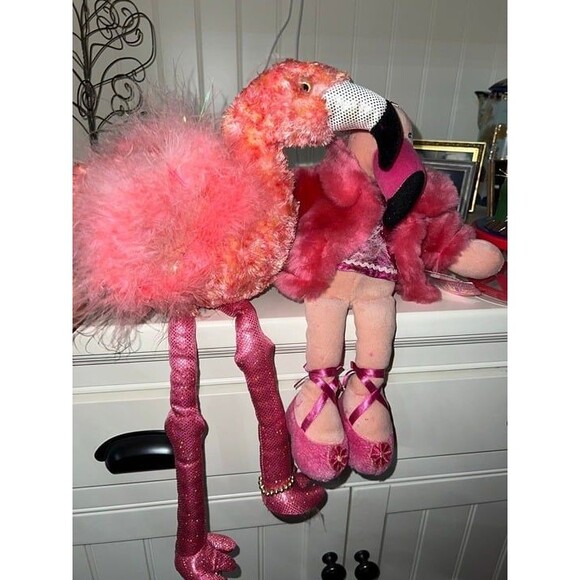 Aurora foo foo flamingo Plush, Ganz fancy flamingo, m&m flamingo bank  jar - Picture 2 of 10